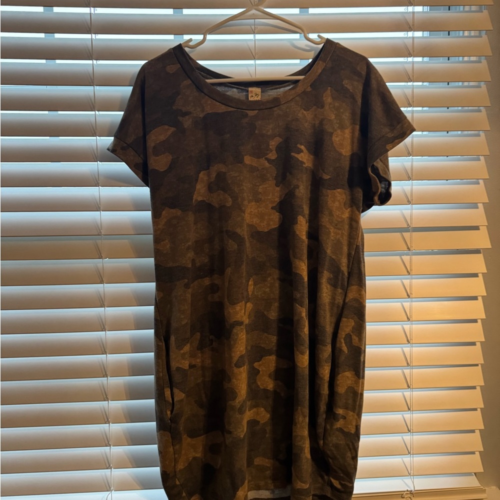 7th Ray Camouflage T-Shirt Dress